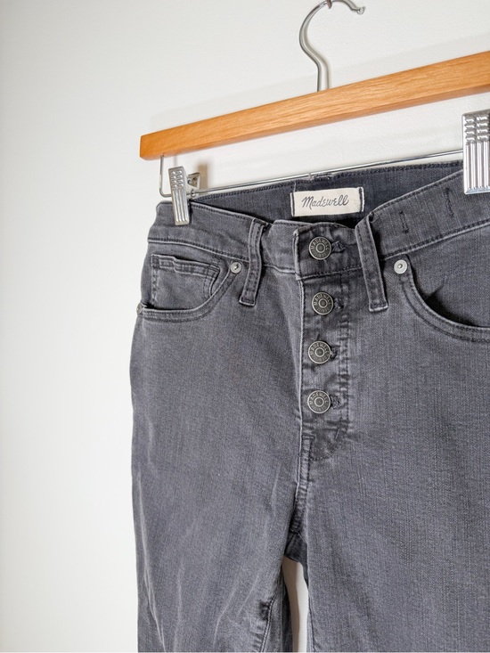 Madewell Pants - Madewell Gray Button-Fly Mid-Rise Skinny Jeans
